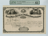 Jersey Shore, Pine Creek and Buffalo Railway - Stock Certificate